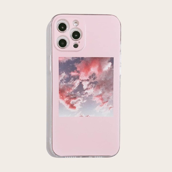 

Cloud Print iPhone Case, Clear