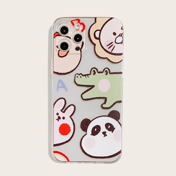 

Чехол для iPhone с узором зоопарка, Прозрачный