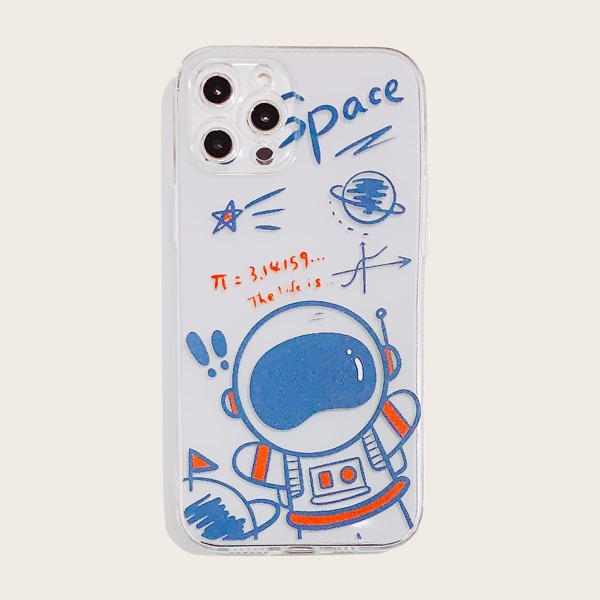 

Cartoon Spaceman iPhone Case, Clear