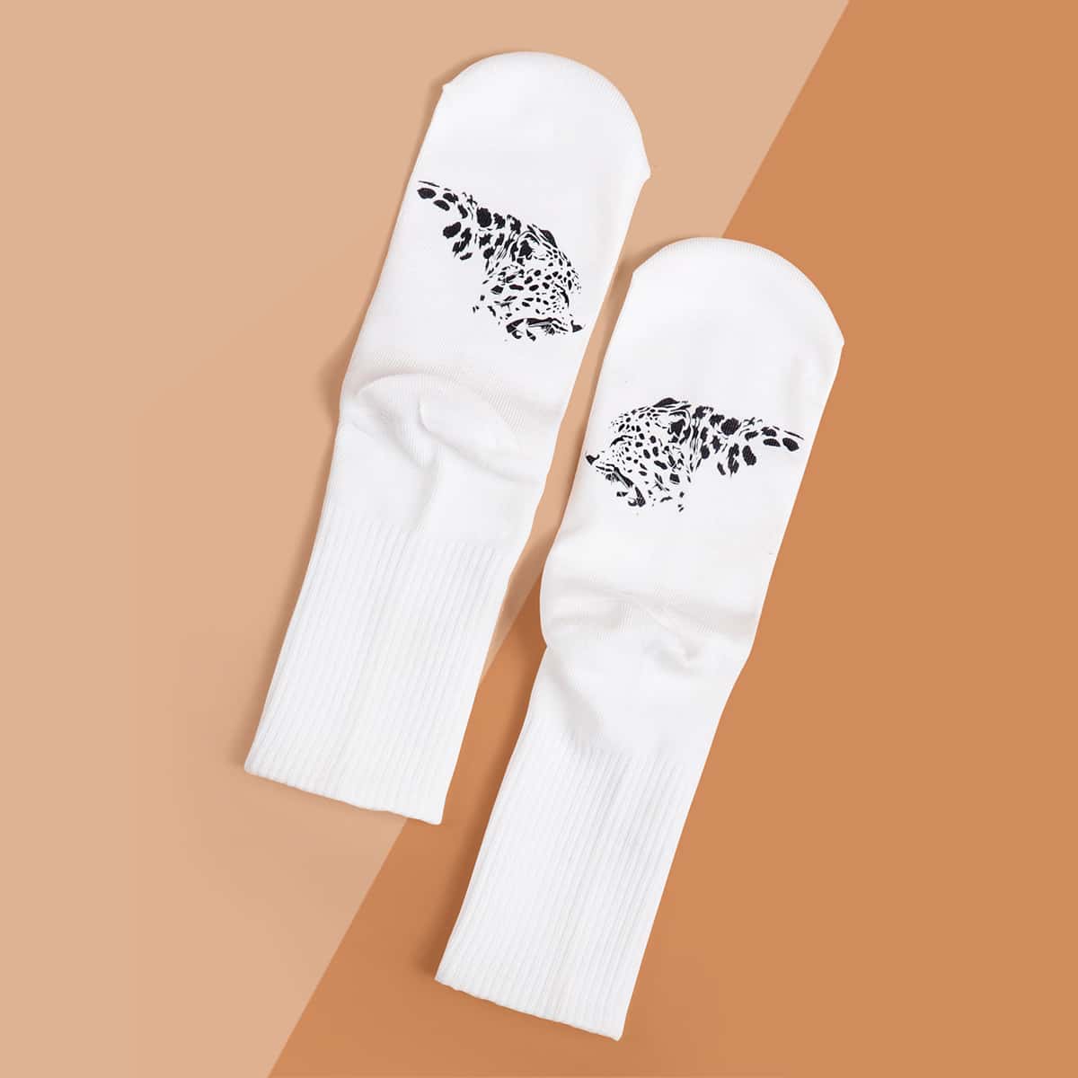

Graphic Crew Socks, White