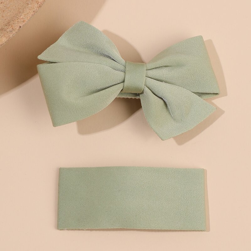 

2pcs Bow Hair Clip, Mint green