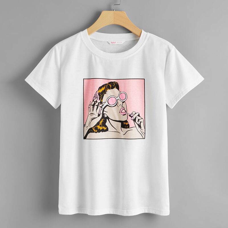

Figure Graphic Tee, White