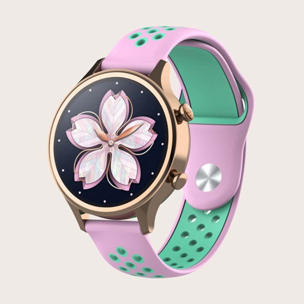 

Color Block Eyelet Watchband, Multicolor