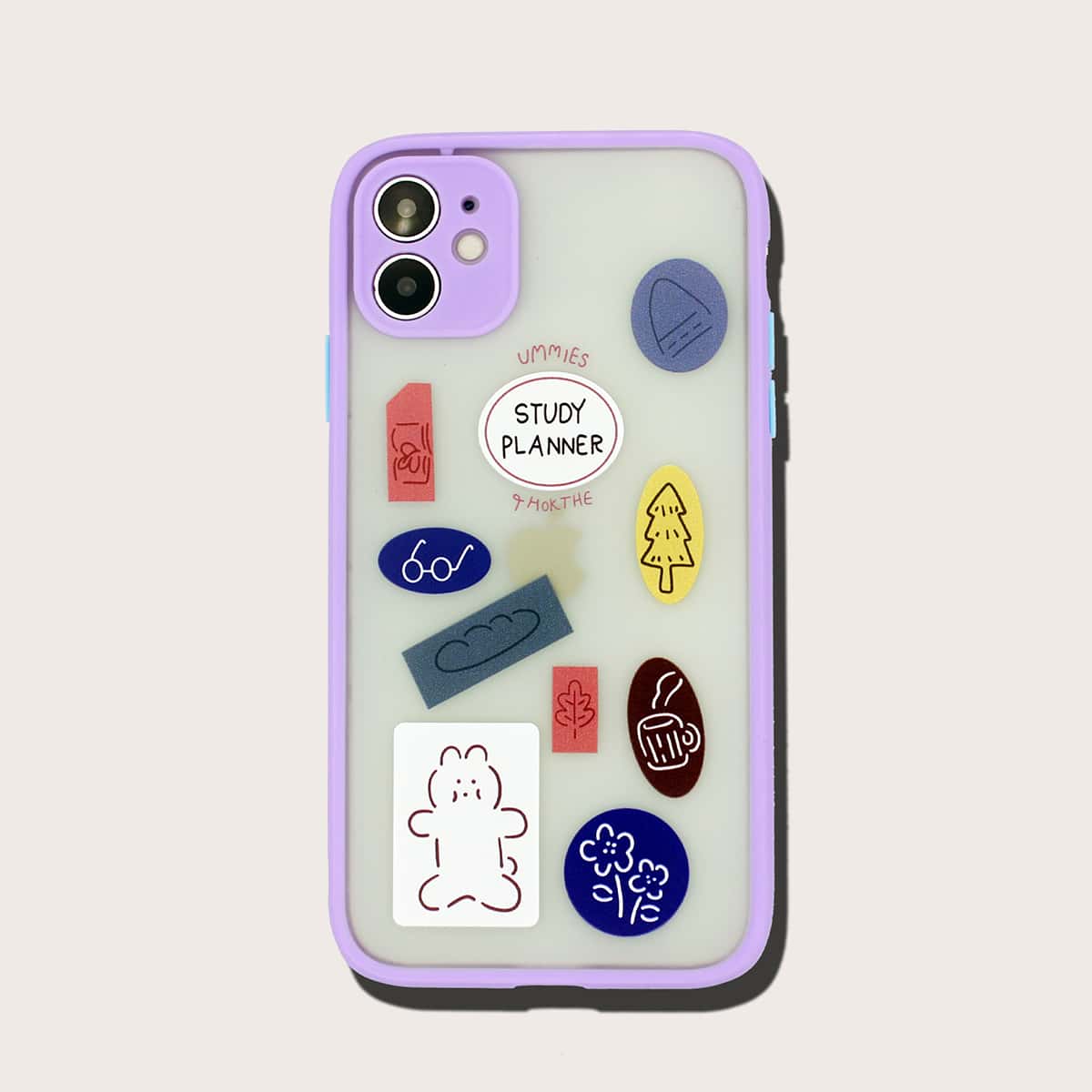 

Cartoon Bear iPhone Case, Lilac purple