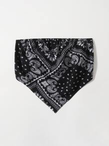 Breezaya Áo nữ Bất đối xứng Paisley Boho - màu đen - Xem 3