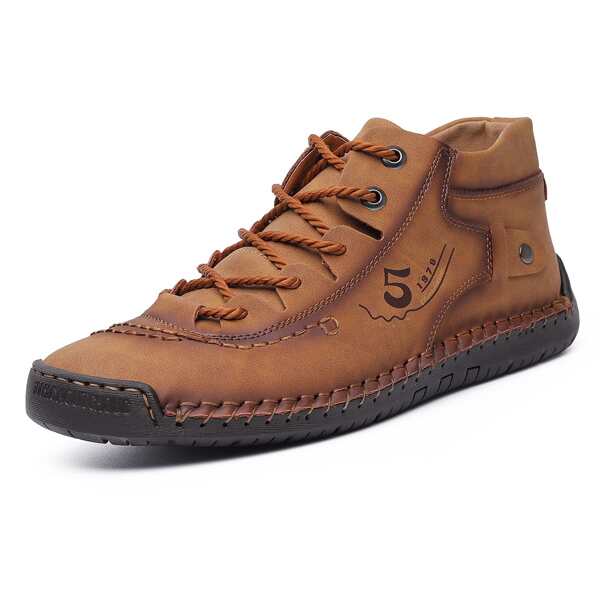 

Men Lace Up Front Ankle Boots, Brown