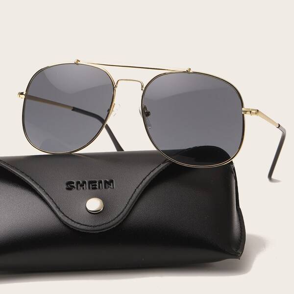 

Men Metal Frame Sunglasses, Dark grey