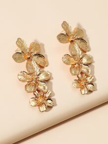 Hoa tai thả thiết kế - Vàng - Xem 3