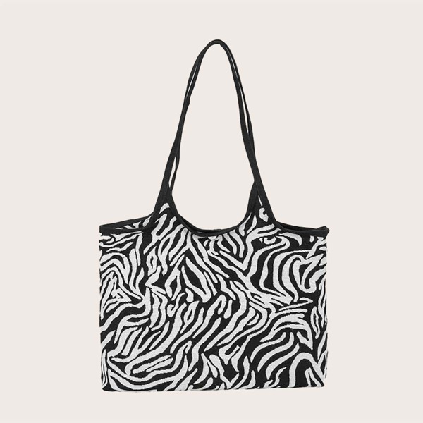 

Two Tone Tote Bag, Black