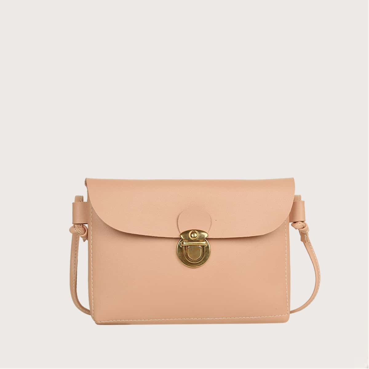 

Push Lock Crossbody Bag, Pink