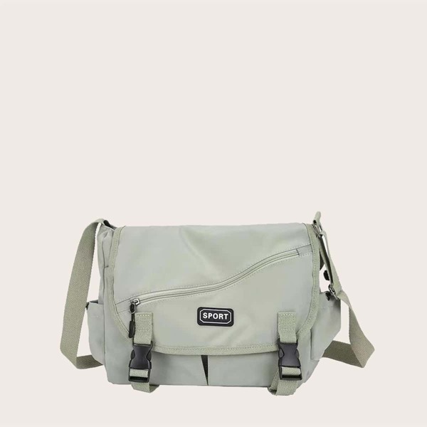 

Release Buckle Design Crossbody Bag, Green