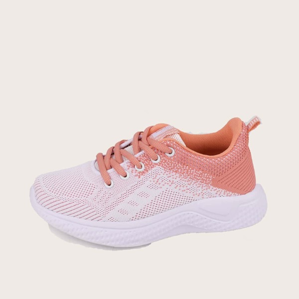 

Ombre Lace-up Front Knit Sneakers, Orange