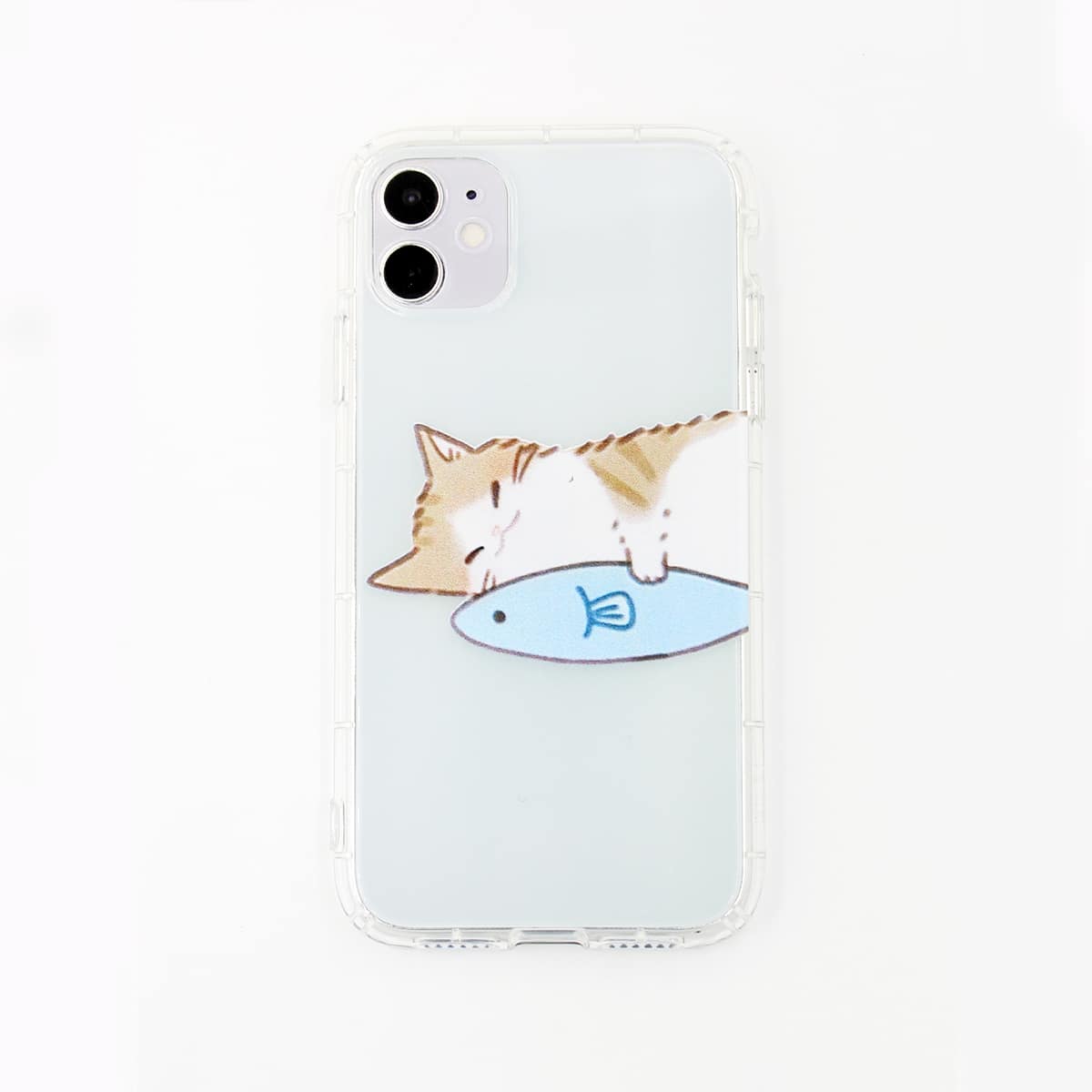 

Cartoon Cat iPhone Case, Clear