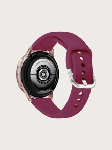 Silicone Watchband Compatible With Samsung Galaxy Active 2 - Burgundy - View 2