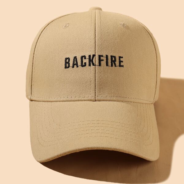 

Letter Embroidered Baseball Cap, Khaki