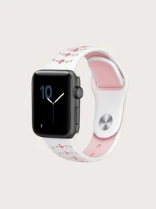 Color Block Eyelet Watchband Compatible With Apple Watch - Multicolor - View 1