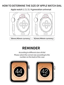 Color Block Eyelet Watchband Compatible With Apple Watch - Multicolor - View 4