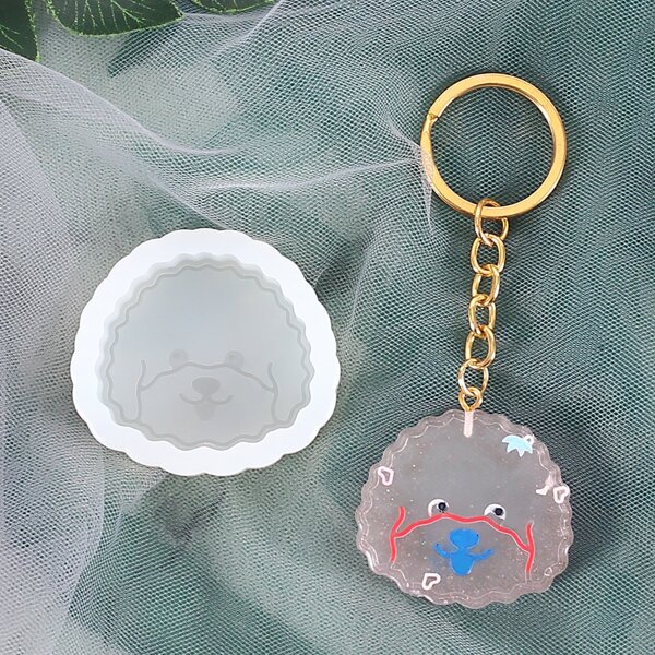 

1pc Cartoon DIY Keychain Epoxy Mold, White