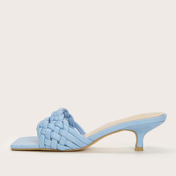 

Braided Design Mules, Blue