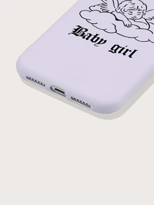 Ốp lưng in hình thiên thần tương thích với iPhone - Màu Lilac Tím - Xem 3