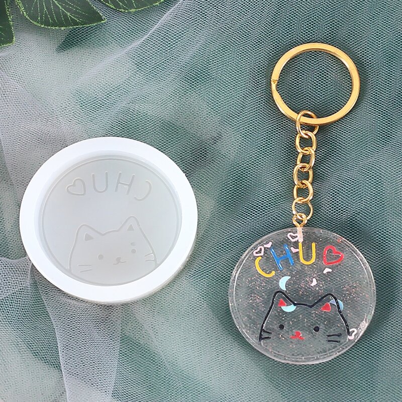 

1pc Cartoon DIY Keychain Epoxy Mold, White