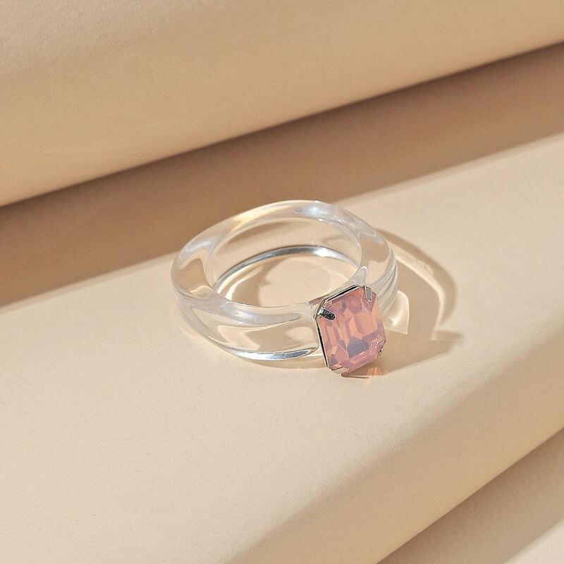 

Rhinestone Decor Ring, Clear