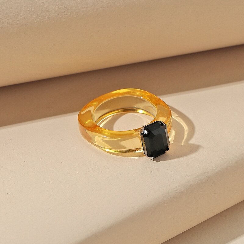 

Clear Acrylic Ring, Yellow