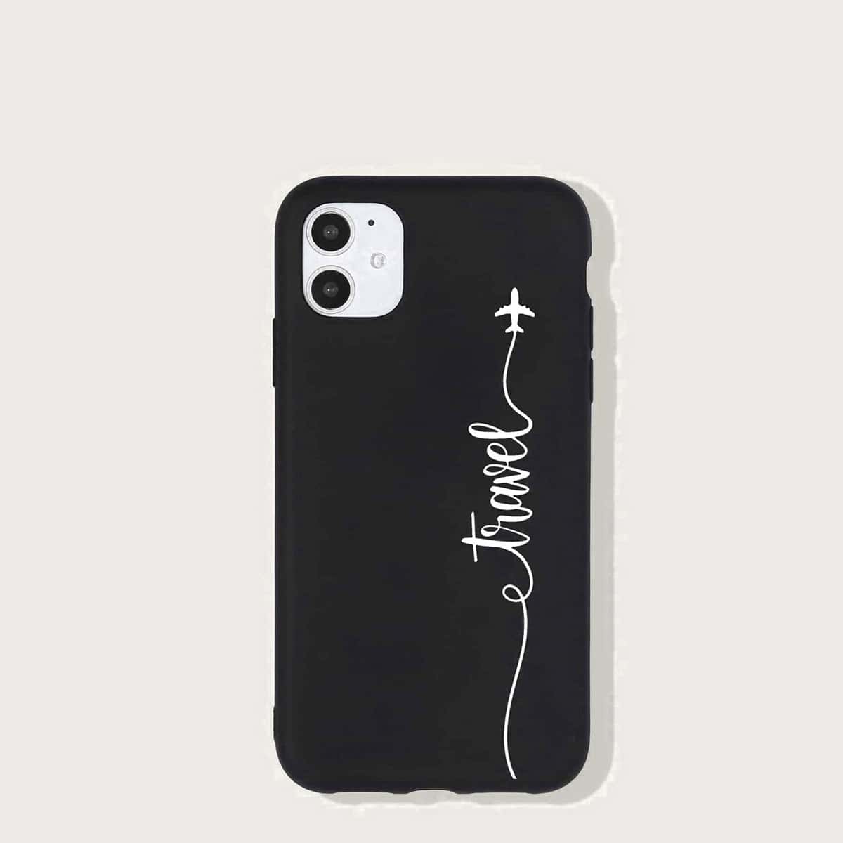 

Letter Graphic iPhone Case, Black