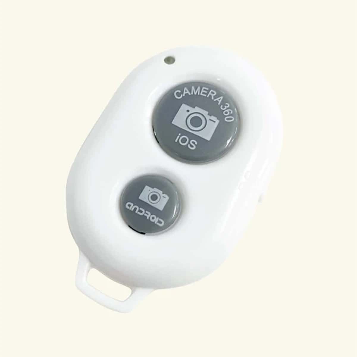 

1pc Phone Camera Bluetooth Remote Control, White