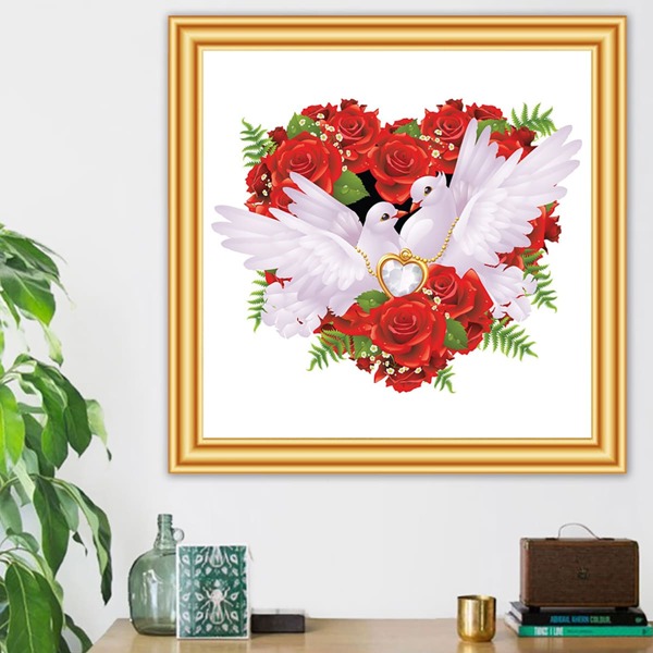 

Pigeon Pattern Diamond Painting Without Frame, Multicolor