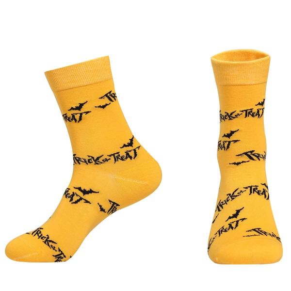 

Letter Graphic Crew Socks, Yellow