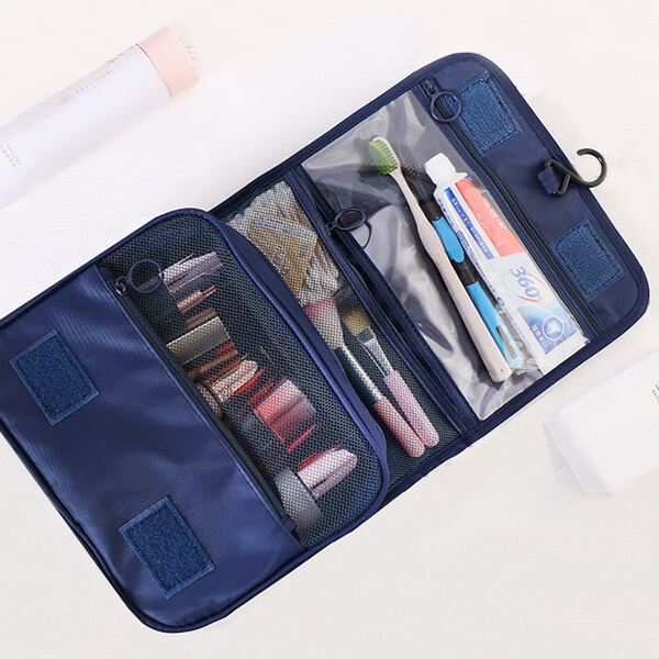 

1pc Travel Toiletries Storage Bag, Navy blue