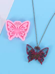 1pc Butterfly Shaped DIY Epoxy Mold - Pink - View 1