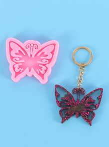 1pc Butterfly Shaped DIY Epoxy Mold - Pink - View 3