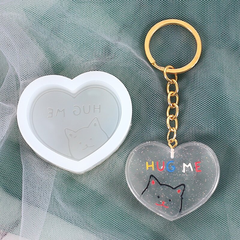 

1pc Cartoon DIY Keychain Epoxy Mold, White