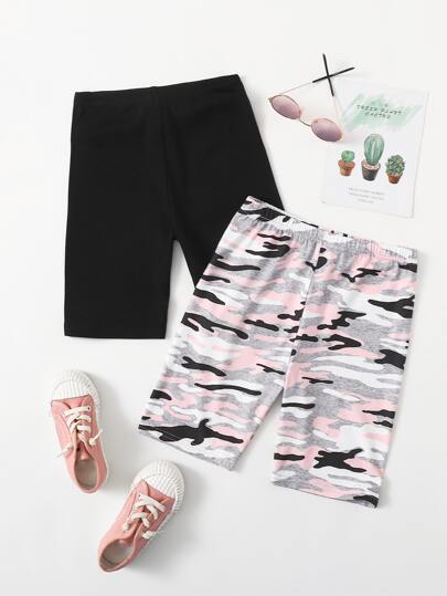 قطعتين من شورتات الدراجات للبنات ال- تغير