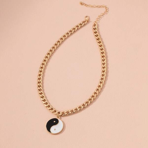 

Yin & Yang Pendant Necklace, Gold