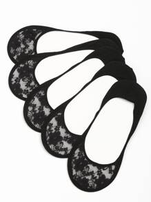 5 pares de calcetines de encaje, calcetines invisibles