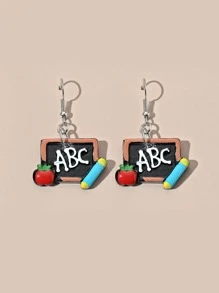 Bông tai thả trên bảng đen - Nhiều màu - Xem 2