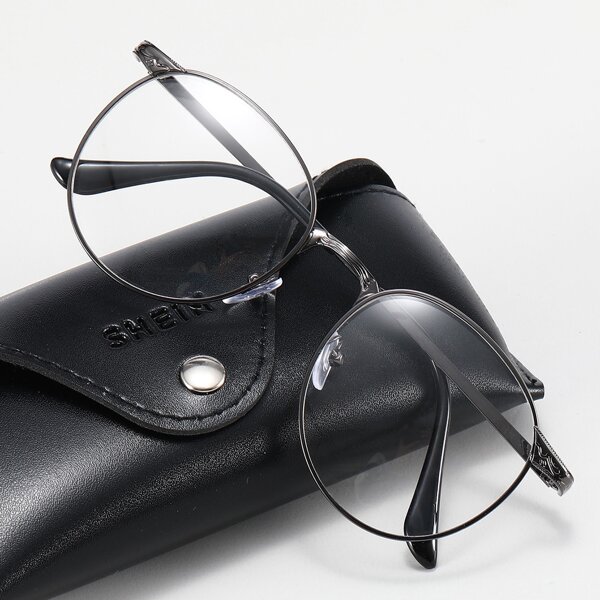 

Men Metal Frame Eyeglasses, Dark grey