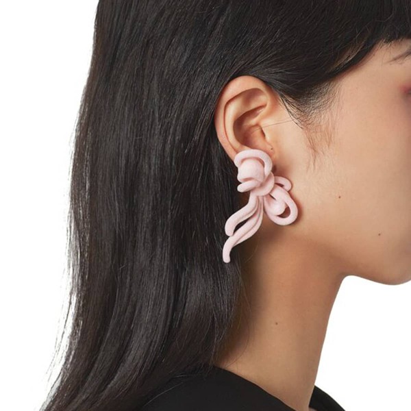

Bow Design Earrings, Pink