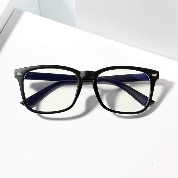 

Men Studded Decor Acrylic Frame Glasses, Black