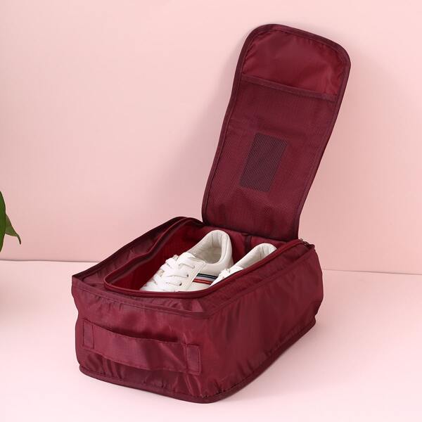 

1pc Waterproof Shoes Storage Bag, Burgundy