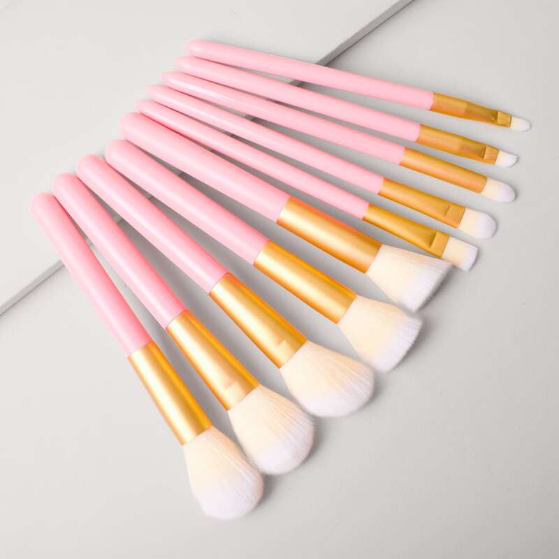 

10pcs Makeup Brush Set, Pink