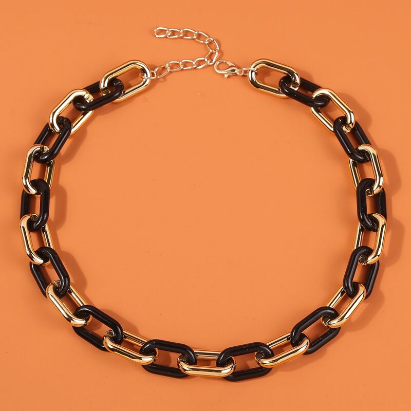 

Metal Chain Necklace, Black