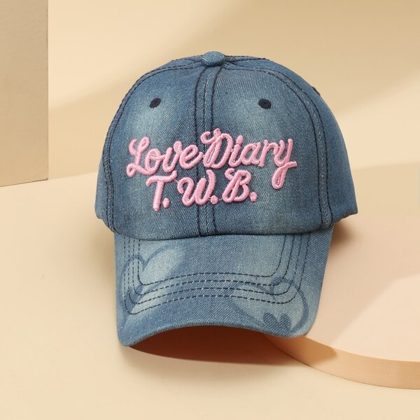 

Letter Embroidered Baseball Cap, Blue