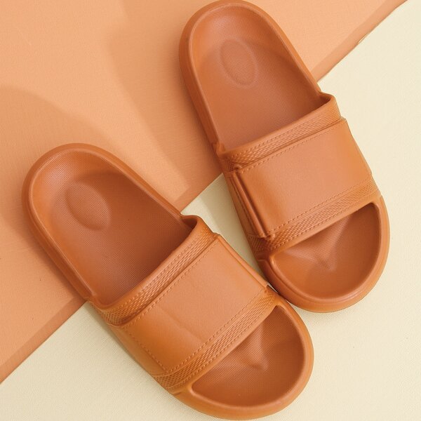 

Open Toe Textured Slides, Orange