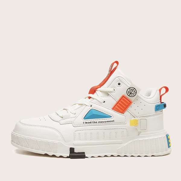

Men Color Block Skate Shoes, White