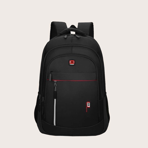 

Men Zip Front Backpack, Black
