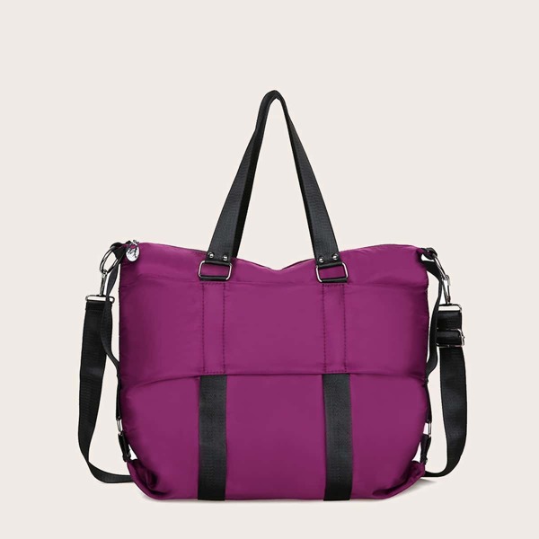 

Large Capacity Shoulder Tote Bag, Purple